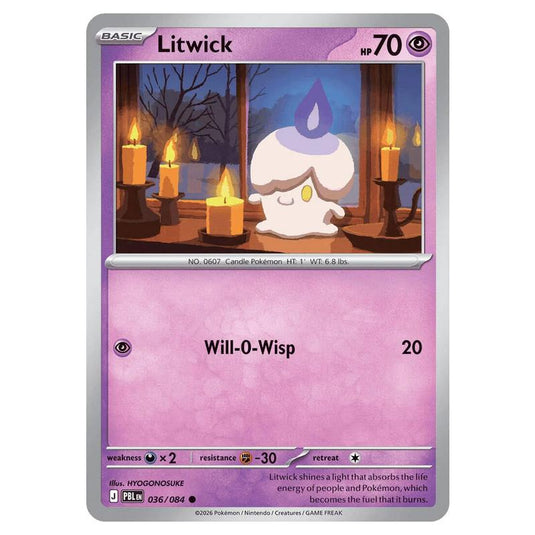 Pokemon - Mega Evolution - Pitch Black - Litwick - 036/084