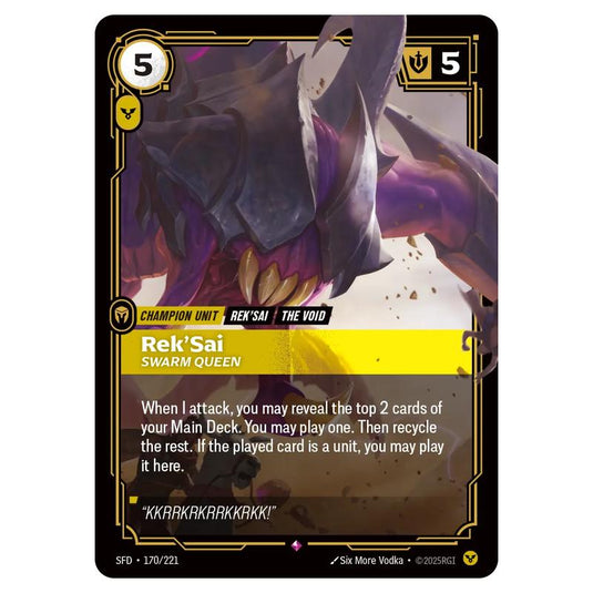 Riftbound: League of Legends TCG - Spiritforged - Rek'Sai - Swarm Queen - 170/221