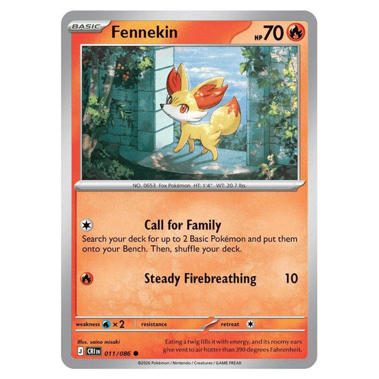 Pokemon - Mega Evolution - Chaos Rising - Fennekin - 011/086