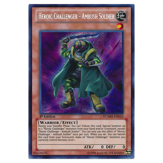 Yu-Gi-Oh! - Number Hunters - Heroic Challenger - Ambush Soldier (Secret Rare) NUMH-EN010