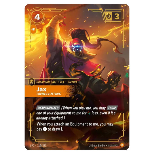 Riftbound: League of Legends TCG - Spiritforged - Jax - Unrelenting - 119/221