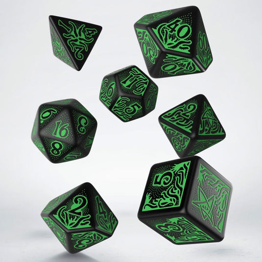 Call of Cthulhu 7th Edition Black & Green Dice Set