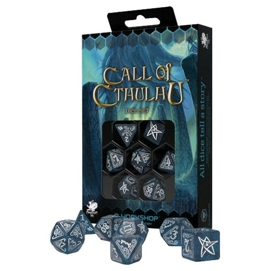 Call of Cthulhu - Abyssal & white Dice Set (7)