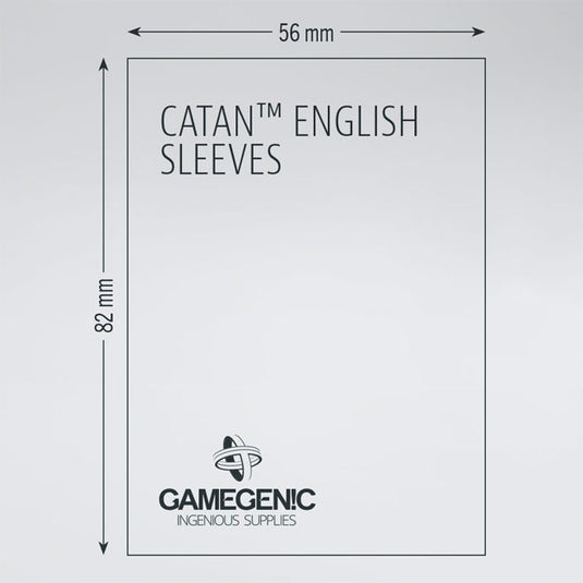 Gamegenic - PRIME Catan-Sized Sleeves 56 x 82 mm - Clear (60 Sleeves)
