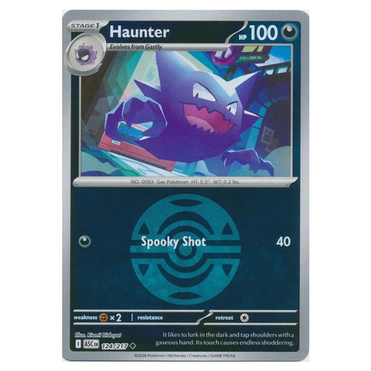 Pokemon - Mega Evolution - Ascended Heroes - Ball & Rocket Reverse Holo - Haunter - 124/217