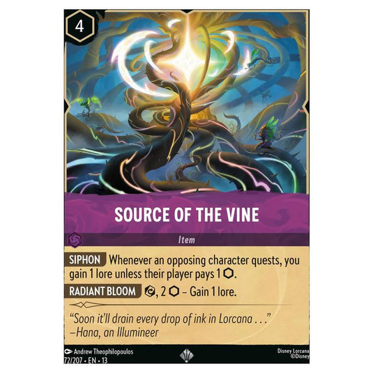 Lorcana - Attack of the Vine! - Source of the Vine (Super Rare) - 72/207