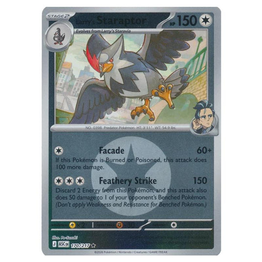Pokemon - Mega Evolution - Ascended Heroes - Energy Reverse Holo - Larry's Staraptor - 170/217
