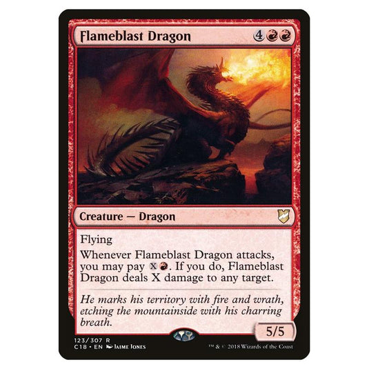Magic the Gathering - Commander 2018 - Flameblast Dragon - 123
