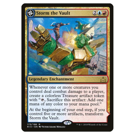 Magic The Gathering - Rivals Of Ixalan - Storm The Vault // Vault Of Catlacan - 173/196 (Foil)