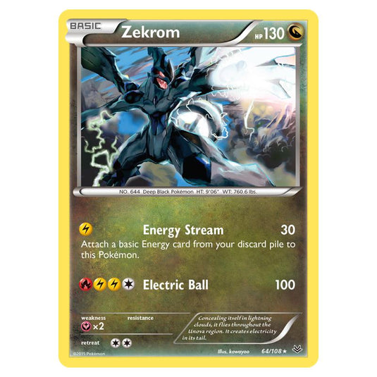 Pokemon - XY - Roaring Skies - Zekrom - 64/108 (Reverse Holo)