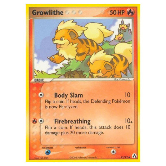 Pokemon - EX Legend Maker - Growlithe - 55/92