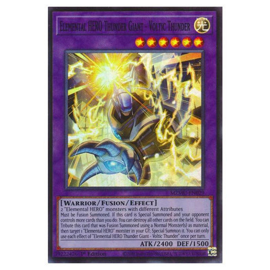 Yu-Gi-Oh! - Maze of Muertos - Elemental HERO Thunder Giant - Voltic Thunder (Super Rare) - MZMU-EN029