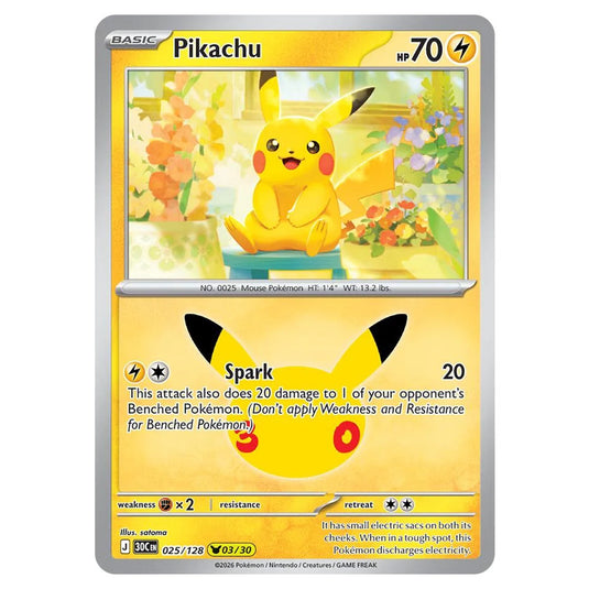 Pokemon - 30th Celebration - Pikachu - 025/128