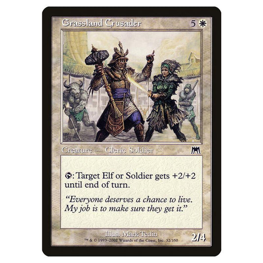 Magic The Gathering - Onslaught - Grassland Crusader - 32/350 (Foil)