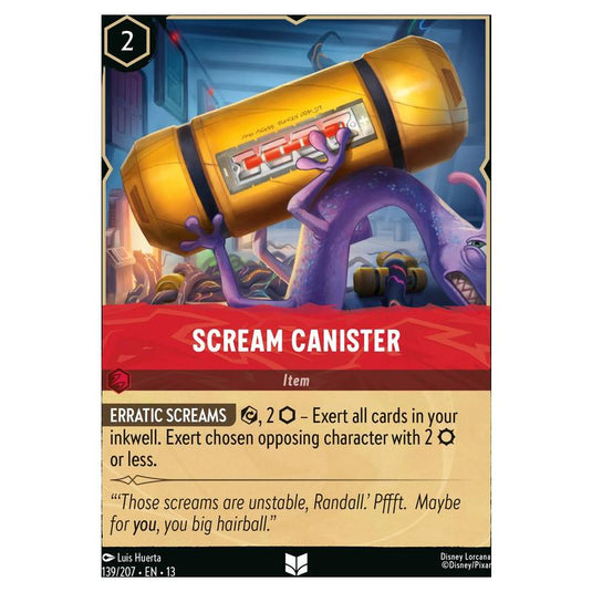 Lorcana - Attack of the Vine! - Scream Canister (Uncommon) - 139/207