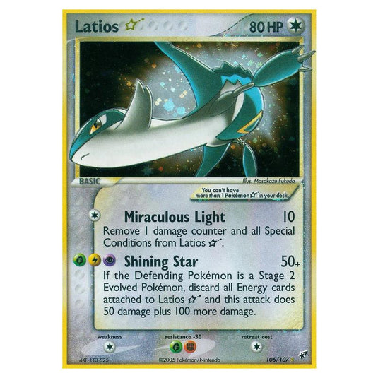 Pokemon - EX Deoxys - Latios ☆ Gold Star - 106/107