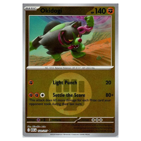 Pokemon - Mega Evolution - Ascended Heroes - Energy Reverse Holo - Okidogi - 122/217