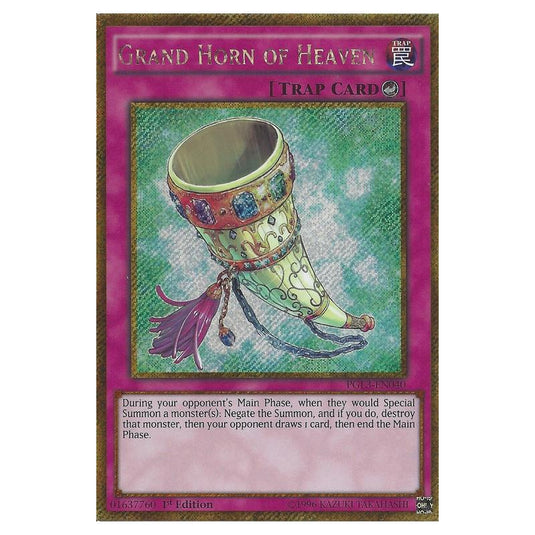 Yu-Gi-Oh! - Premium Gold - Infinite Gold - Grand Horn of Heaven (Gold Secret Rare) PGL3-EN040