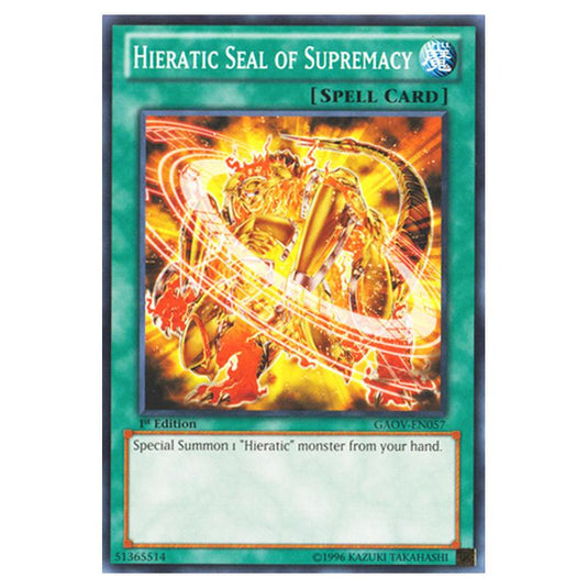 Yu-Gi-Oh! - Galactic Overlord - Hieratic Seal of Supremacy (Common) GAOV-EN057