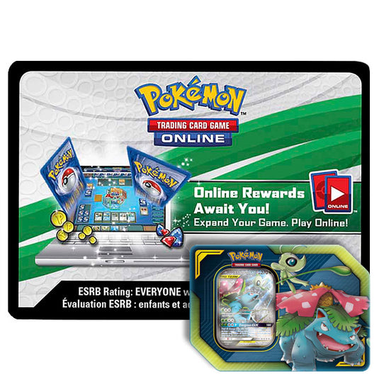 Pokemon - Celebi & Venusaur - Tag Team GX Tin - Online Code Card