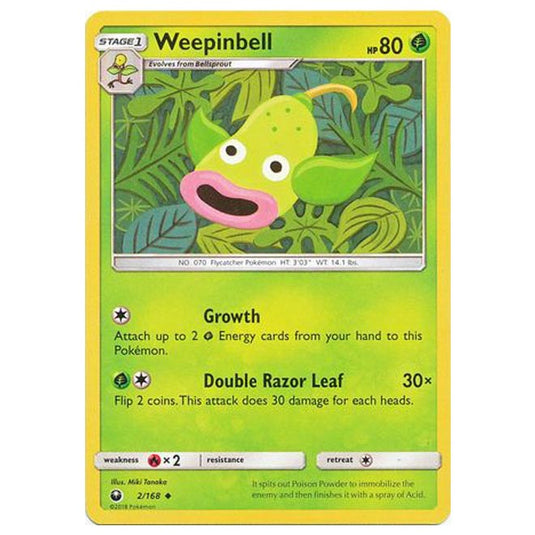 weepinbell pokemon card Pokemon - Sun & Moon - Celestial Storm - Weepinbell