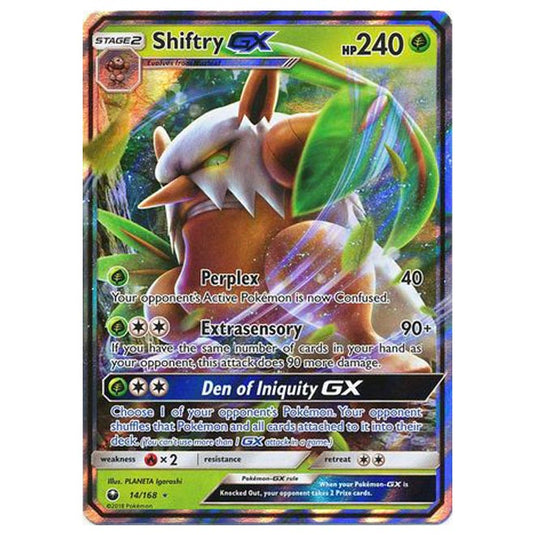 Pokemon - Sun & Moon - Celestial Storm - Shiftry-GX - 14/168