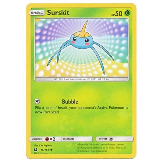 Pokemon - Sun & Moon - Celestial Storm - Surskit - 15/168