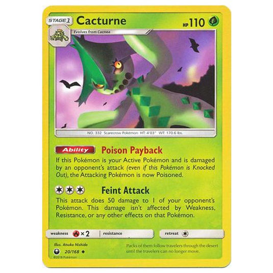 cacturne pokemon card 2018 STAGE 1 CELESTIAL Plasma Freeze Cacturne | Dex - for