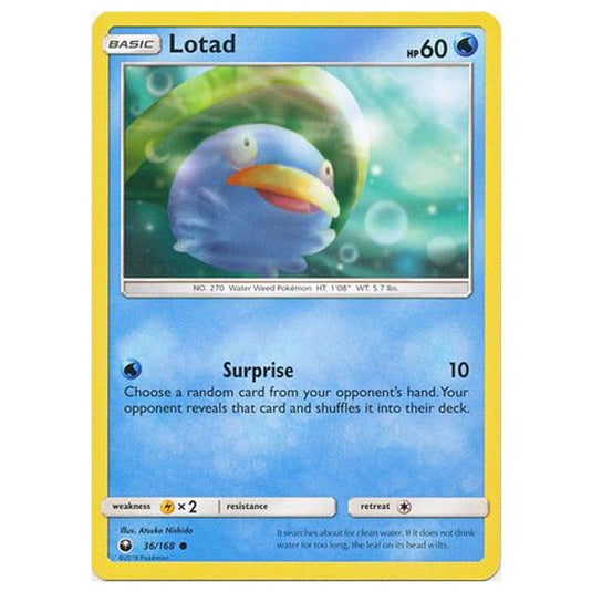 pokemon card lotad Pokemon - Sun & Moon - Celestial Storm - Lotad