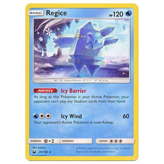 Pokemon - Sun & Moon - Celestial Storm - Regice - 45/168