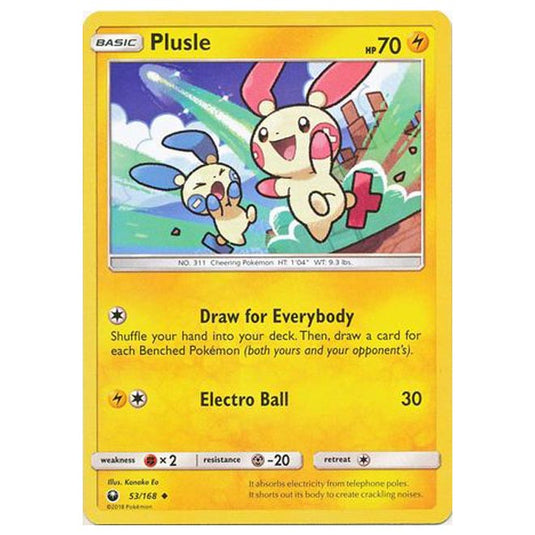 Pokemon - Sun & Moon - Celestial Storm - Plusle - 53/168