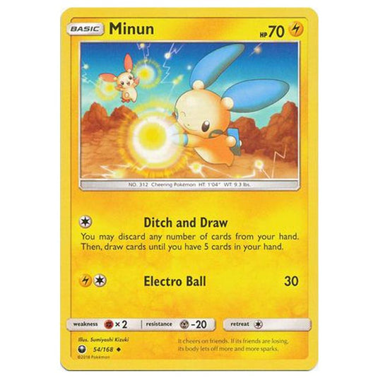 Pokemon - Sun & Moon - Celestial Storm - Minun - 54/168