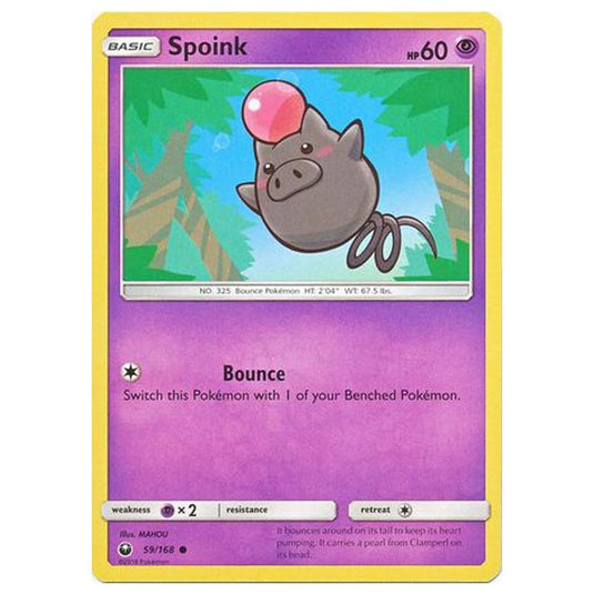 Pokemon - Sun & Moon - Celestial Storm - Spoink - 59/168