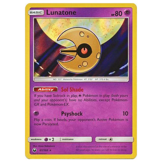 Pokemon - Sun & Moon - Celestial Storm - Lunatone - 61/168