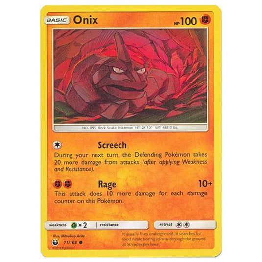 Pokemon - Sun & Moon - Celestial Storm - Onix - 71/168