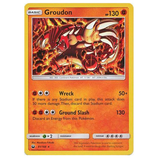 Pokemon - Sun & Moon - Celestial Storm - Groudon - 81/168