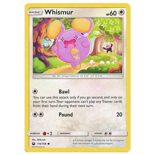 Pokemon - Sun & Moon - Celestial Storm - Whismur - 116/168