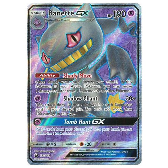 Pokemon - Sun & Moon - Celestial Storm - Banette-GX (Full Art) - 157/168