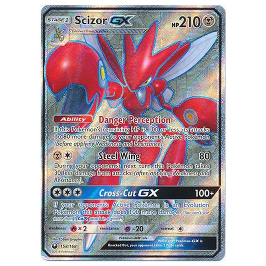 Pokemon - Sun & Moon - Celestial Storm - Scizor-GX (Full Art) - 158/168