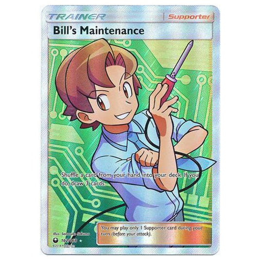 Pokemon - Sun & Moon - Celestial Storm - Bill's Maintenance - (Full Art) - 162/168