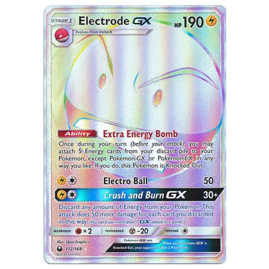 Pokemon - Sun & Moon - Celestial Storm - Electrode-GX (Rainbow Rare) - 172/168