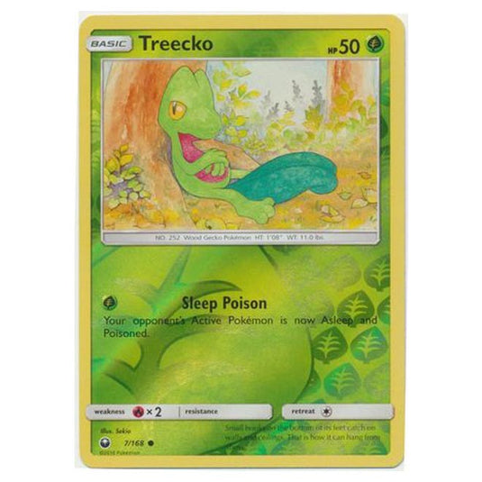 Pokemon - Sun & Moon - Celestial Storm - Treecko (Reverse Holo) - 7/168