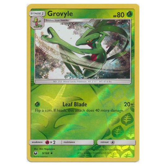 Pokemon - Sun & Moon - Celestial Storm - Grovyle (Reverse Holo) - 9/168