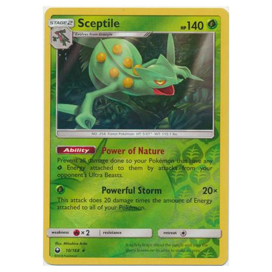 Pokemon - Sun & Moon - Celestial Storm - Sceptile (Reverse Holo) - 10/168