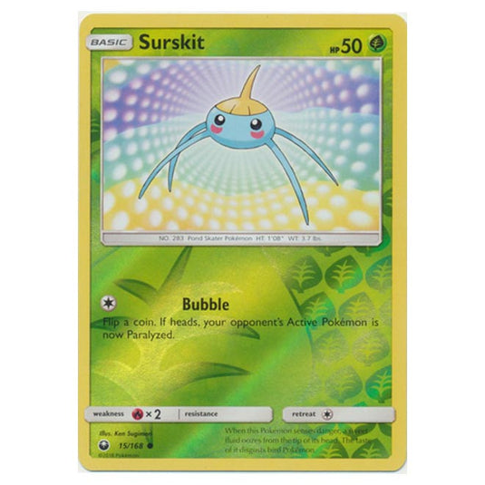 Pokemon - Sun & Moon - Celestial Storm - Surskit (Reverse Holo) - 15/168