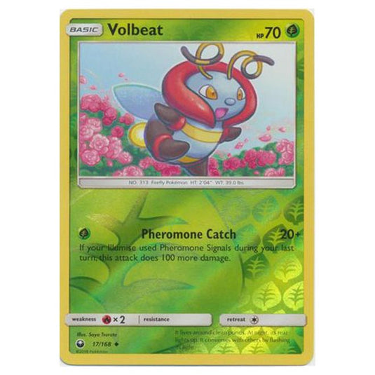 Pokemon - Sun & Moon - Celestial Storm - Volbeat (Reverse Holo) - 17/168