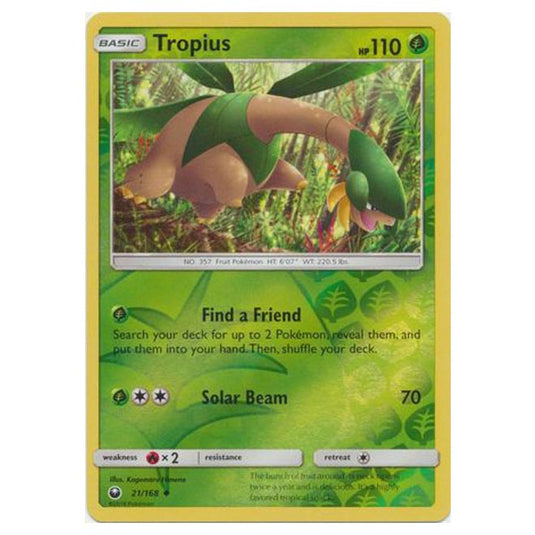 Pokemon - Sun & Moon - Celestial Storm - Tropius (Reverse Holo) - 21/168