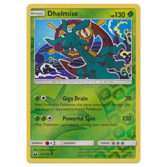 Pokemon - Sun & Moon - Celestial Storm - Dhelmise (Reverse Holo) - 22/168