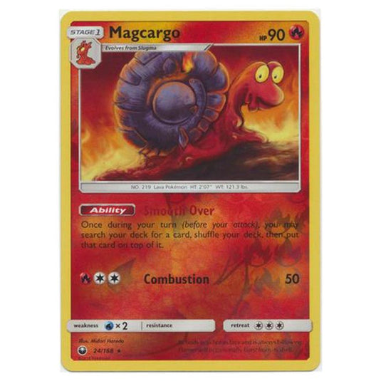 Pokemon - Sun & Moon - Celestial Storm - Magcargo (Reverse Holo) - 24/168