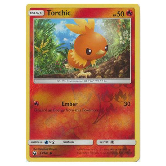 Pokemon - Sun & Moon - Celestial Storm - Torchic (Reverse Holo) - 25/168